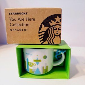 Starbucks  Seattle Mug Ornament You Are Here  2 oz Small Mini Mug